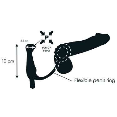 Massaggiatore anale uomo con stimolatore del punto G e silicone medicale